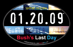 Bush's Last Day Euro Decal