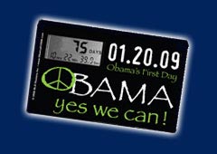 Obama 01.20.09 YES WE CAN Magnetic Countdown Clock