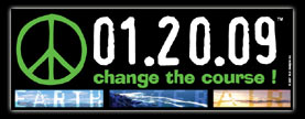 01.20.09® Peace Bumpersticker - Change the Course