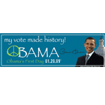 Obama My Vote Made History Panoramic Magnet