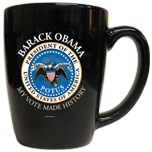 Barack Obama Presidential Seal - My Vote Made History Mugs