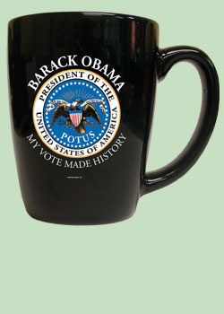 Barack Obama Presidential Seal - My Vote Made History Mug