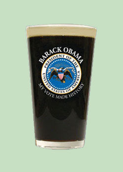 Barack Obama Presidential Seal - My Vote Made History Pint Glasses