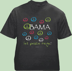 Youth/Kids Short Sleeve Obama Let Peace Reign T-shirt