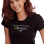 Obama My Vote Made History Women's Round Neck Tshirt