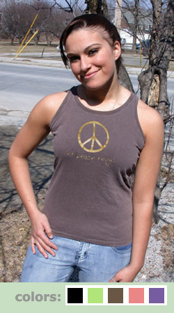 Metallic Peace Tank Top