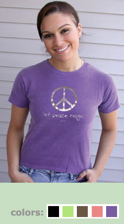 Metallic Peace Womens Tshirt