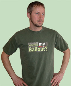 Where's MY Bailout? Hemp Green Unisex Pigment-dyed Tshirt